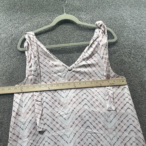 Banana Republic Drop Waist Midi Dress Women Medium Tie Shouder‎ V Neck - Picture 7 of 11